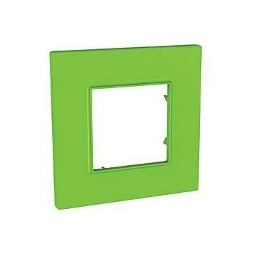 Рамка 1-постовая Schneider Electric Unica Quadro MGU4.702.28, цвет зеленый,  в современном стиле