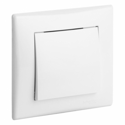 Выключатель одноклавишный Schneider Electric Sedna 10A 250V SDN0109121, цвет белый,  в современном стиле