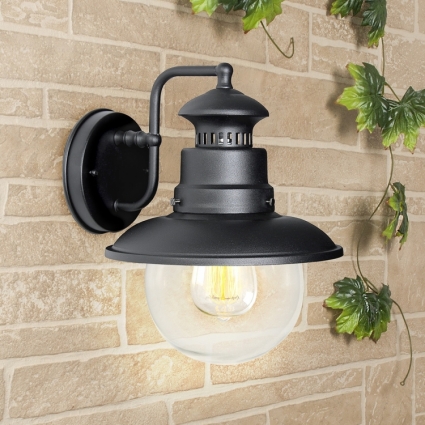 Уличный настенный cветильник Elektrostandard Talli D GL 3002D черный 4690389106576 на площадь до 3.3 кв.м., цвет черный,  в стиле кантри