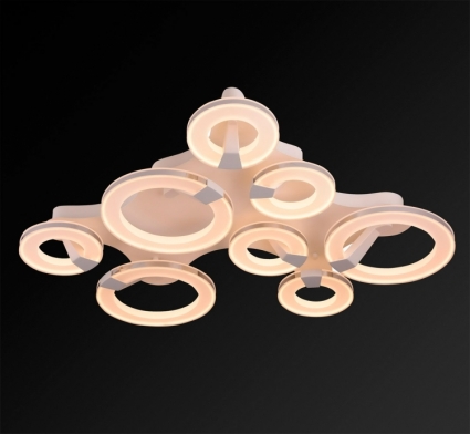 Потолочный светодиодный светильник IDLamp Jenevra 397/L8PF-LEDWhitechrome для гостиной площадью до 52.5 кв.м.,  в стиле Хай-тек