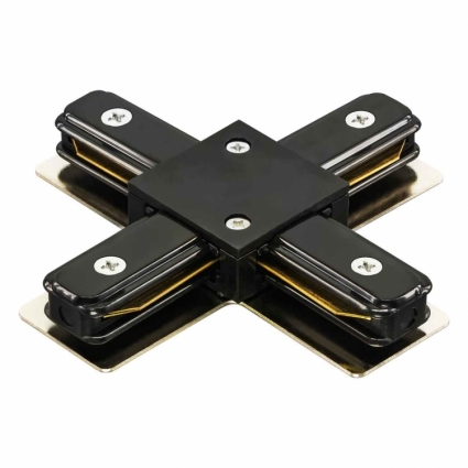 Коннектор X-образный Lightstar Barra 502147, цвет черный