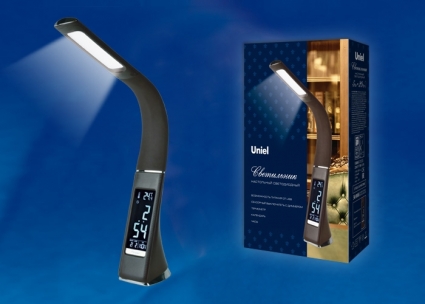 Настольная лампа Uniel TLD-542 Black/LED/300Lm/5000K/Dimmer для офиса, цвет черный,  в современном стиле