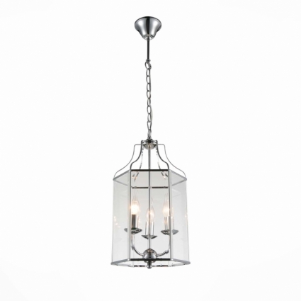 Подвесная люстра ST Luce SL228.103.03 для прихожей площадью до 6.7 кв.м., цвет хром,  в замковом стиле