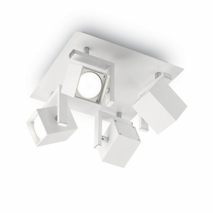 Спот Ideal Lux Mouse PL4 Bianco для магазина, цвет белый,  в стиле Хай-тек