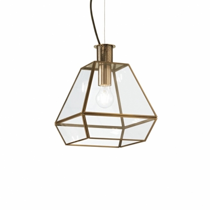 Подвесной светильник Ideal Lux Orangerie SP1 Small для кухни, цвет бронза,  в современном стиле