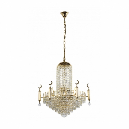 Подвесная люстра Arti Lampadari Nuova E 1.2.55.100 G для гостиной, цвет золотой,  в классическом стиле