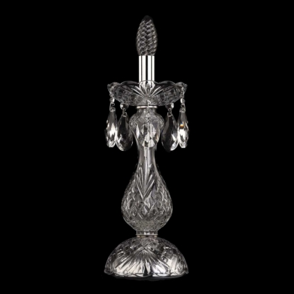 Настольная лампа Bohemia Ivele 1400L/1-35/Ni для гостиной, цвет матовый никель,  в классическом стиле