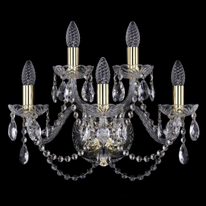Бра Bohemia Ivele 1402B/3+2/160/G для больших залов, цвет золотой,  в классическом стиле