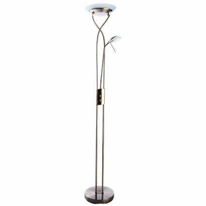 Торшер Arte Lamp Duetto A4399PN-2AB для гостиной площадью до 6.7 кв.м., цвет бронза,  в современном стиле