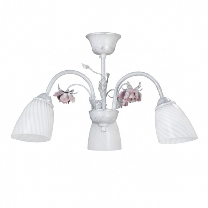 Потолочная люстра Vitaluce V1275/3PL для гостиной площадью до 9 кв.м., цвет белый,  в стиле прованс