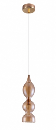 Подвесной светильник Crystal Lux Iris SP1 B Amber для кухни, цоколь E14,  в современном стиле