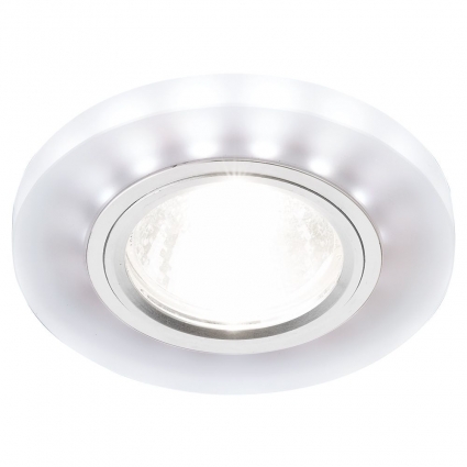 Встраиваемый светодиодный светильник Ambrella light Led S214 WH/CH/WH для кухни, цвет белый,  в современном стиле