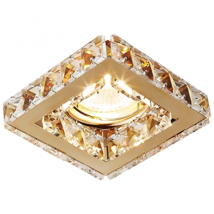 Встраиваемый светильник Ambrella light Crystal K110 CL/G для гостиной, цвет золотой,  в стиле модерн