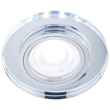 Встраиваемый светодиодный светильник Ambrella light Led S214 CL для кухни, цвет хром,  в современном стиле