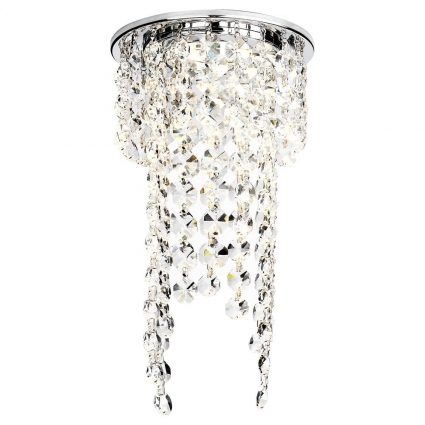 Встраиваемый светильник Ambrella light Crystal K2071 CH/CL для гостиной, цвет хром,  в классическом стиле