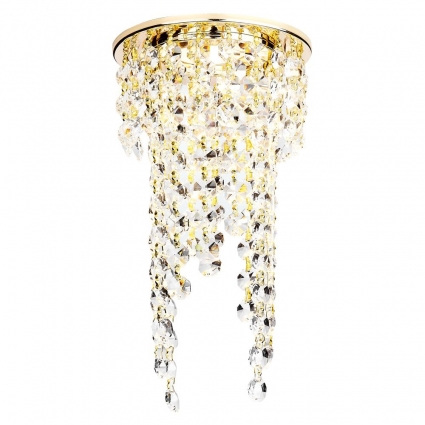 Встраиваемый светильник Ambrella light Crystal K2071 G/CL для гостиной, цвет золотой,  в классическом стиле