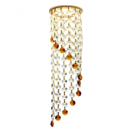 Встраиваемый светильник Ambrella light Crystal K3440 CL/BR/G для гостиной, цвет золотой,  в классическом стиле
