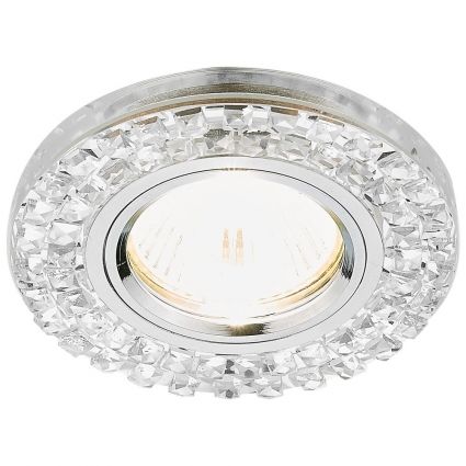 Встраиваемый светильник Ambrella light Crystal K8060 CH S для гостиной, цвет хром,  в стиле модерн