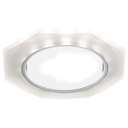 Встраиваемый светильник Ambrella light GX53 LED G216 CH/WH для спальни, цвет белый,  в современном стиле