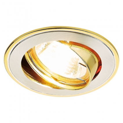 Встраиваемый светильник Ambrella light Classic 104A SS/G для спальни, цвет серебро,  в современном стиле