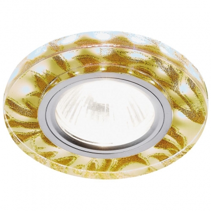 Встраиваемый светодиодный светильник Ambrella light Led S232 W/G для гостиной, цвет золотой,  в стиле модерн