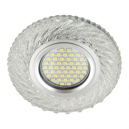 Встраиваемый светильник Fametto Luciole DLS-L137 Gu5.3 Glassy/Clear для гостиной, цвет зеркальный,  в стиле модерн