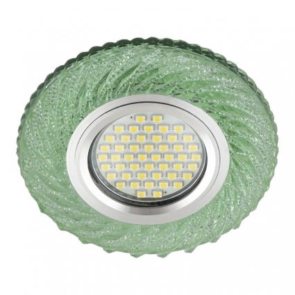Встраиваемый светильник Fametto Luciole DLS-L137 Gu5.3 Glassy/Green для гостиной, цвет зеленый,  в стиле модерн
