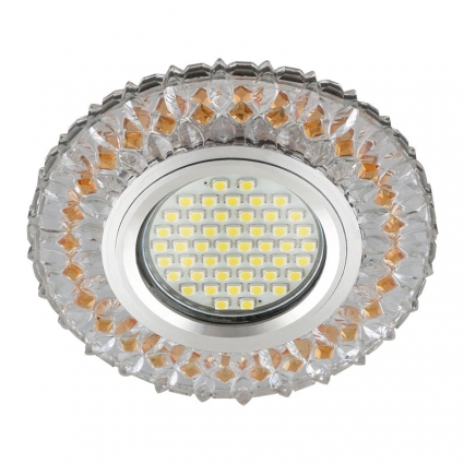 Встраиваемый светильник Fametto Luciole DLS-L138 Gu5.3 Glassy/Light Tea для гостиной, цвет коричневый,  в классическом стиле