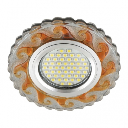 Встраиваемый светильник Fametto Luciole DLS-L139 Gu5.3 Glassy/Tea для гостиной, цвет коричневый,  в классическом стиле