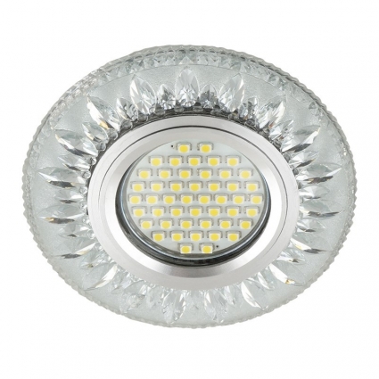 Встраиваемый светильник Fametto Luciole DLS-L141 Gu5.3 Glassy/Clear для гостиной, цвет зеркальный,  в классическом стиле