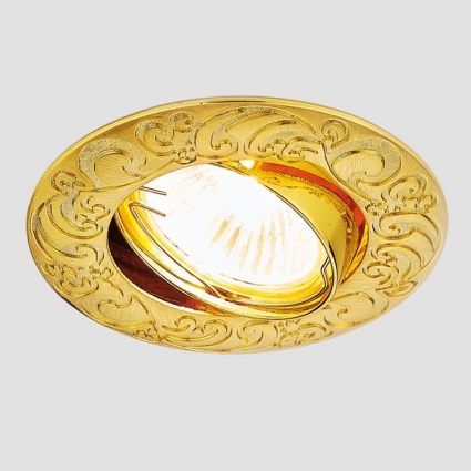 Встраиваемый светильник Ambrella light Classic 710 GD для спальни, цвет золотой,  в классическом стиле