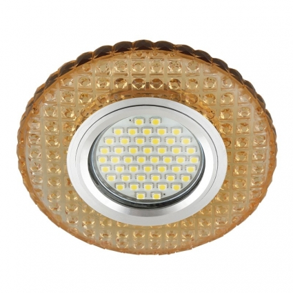 Встраиваемый светильник Fametto Luciole DLS-L143 Gu5.3 Glassy/Gold для гостиной, цвет желтый,  в стиле ретро
