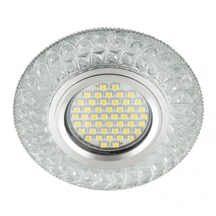 Встраиваемый светильник Fametto Luciole DLS-L144 Gu5.3 Glassy/Clear для гостиной, цвет зеркальный,  в стиле ретро