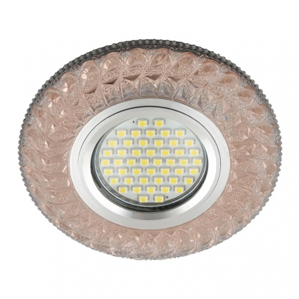 Встраиваемый светильник Fametto Luciole DLS-L144 Gu5.3 Glassy/Light Tea для гостиной, цвет коричневый,  в стиле ретро