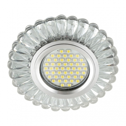 Встраиваемый светильник Fametto Luciole DLS-L145 Gu5.3 Glassy/Clear для гостиной, цвет зеркальный,  в стиле прованс