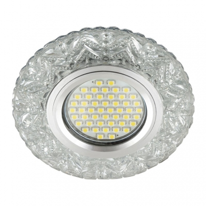 Встраиваемый светильник Fametto Luciole DLS-L146 Gu5.3 Glassy/Clear для гостиной, цвет зеркальный,  в классическом стиле