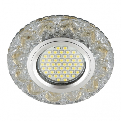 Встраиваемый светильник Fametto Luciole DLS-L146 Gu5.3 Glassy/Gold для гостиной, цвет желтый,  в классическом стиле