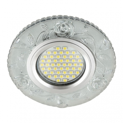 Встраиваемый светильник Fametto Luciole DLS-L150 Gu5.3 Glassy/Clear для гостиной, цвет зеркальный,  в стиле прованс
