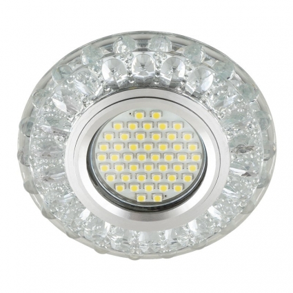 Встраиваемый светильник Fametto Luciole DLS-L151 Gu5.3 Glassy/Clear для гостиной, цвет зеркальный,  в классическом стиле