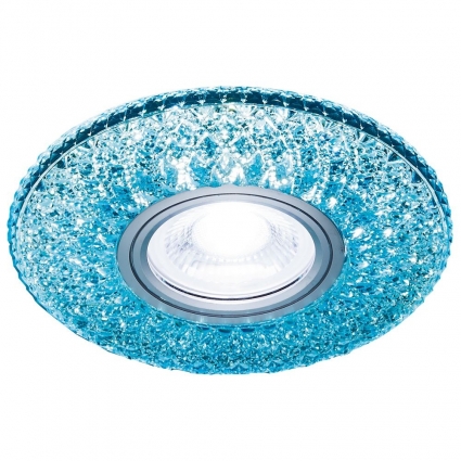 Встраиваемый светодиодный светильник Ambrella light Led S333 BL/WH для гостиной, цвет голубой,  в стиле ретро