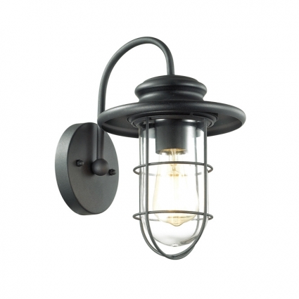 Уличный настенный светильник Odeon Light Helm 4171/1W, цвет черный,  в современном стиле