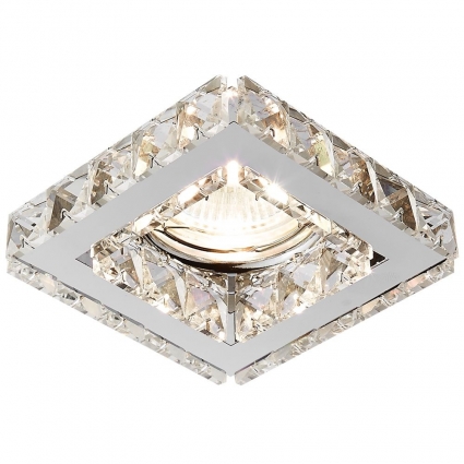 Встраиваемый светильник Ambrella light Crystal K110 CL/CH для гостиной, цвет хром,  в стиле модерн