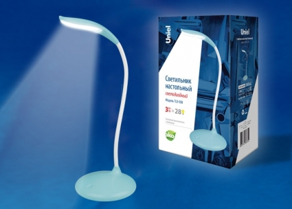 Настольная лампа (UL-00004140) Uniel TLD-558 Blue/LED/280Lm/5000K/Dimmer для офиса, цвет голубой,  в современном стиле
