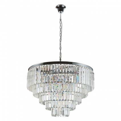 Подвесная люстра Divinare Nova 3001/02 LM-13 для больших залов, цвет хром,  в современном стиле