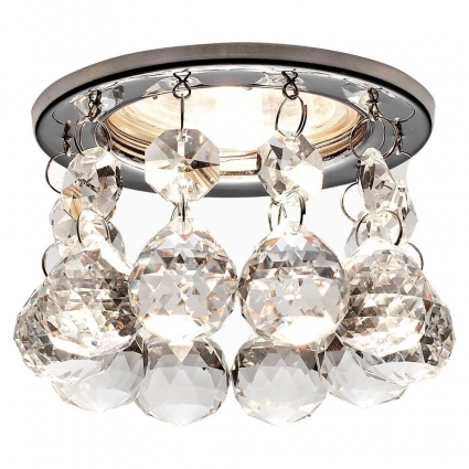 Встраиваемый светильник Ambrella light Crystal K2051 CH/CL для гостиной, цвет хром,  в классическом стиле