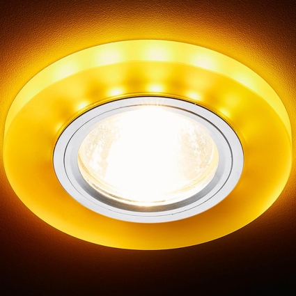 Встраиваемый светодиодный светильник Ambrella light Led S214 WH/CH/YL для кухни, цвет белый,  в современном стиле