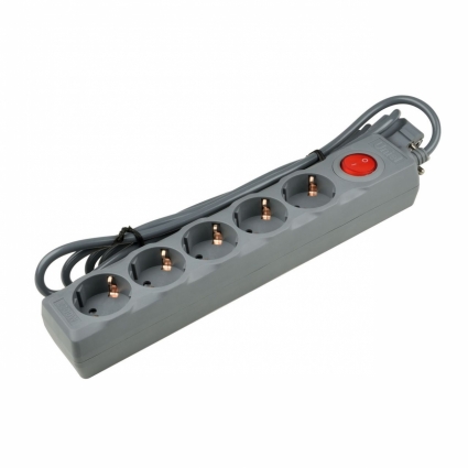 Cетевой фильтр (UL-00001749) 5гн х 5м с/з Uniel Universal S-GSU5-5 Grey, цвет серый