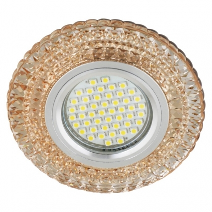 Встраиваемый светильник Fametto Fiore DLS-F131 GU5.3 Chrome/Gold для гостиной, цвет золотой,  в стиле модерн