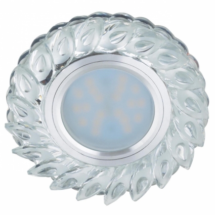 Встраиваемый светильник Fametto Luciole DLS-L128 GU5.3 Chrome/Clear для спальни, цвет хром,  в стиле прованс