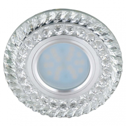 Встраиваемый светильник Fametto Luciole DLS-L132 GU5.3 Chrome/Clear для спальни, цвет хром,  в стиле модерн